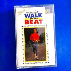 Vintage exercise cassette "Let your feet walk to the beat"